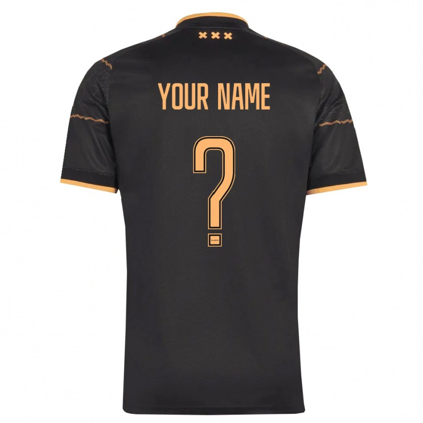 Danxen Mujer Camiseta Su Nombre #0 Negro Naranja 2ª Equipación 2026/27 La Camisa México