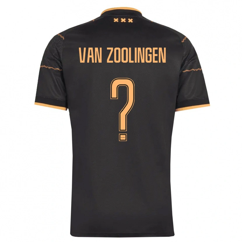 Danxen Mujer Camiseta Glenn Van Zoolingen #0 Negro Naranja 2ª Equipación 2026/27 La Camisa México