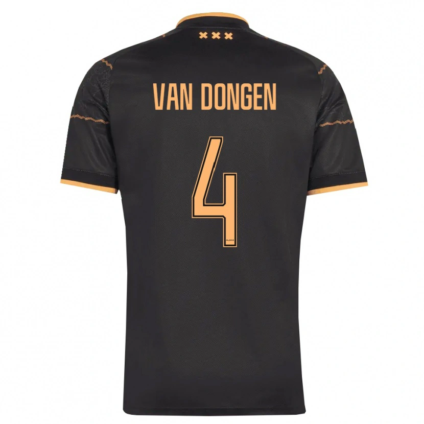 Danxen Mujer Camiseta Bram Van Dongen #4 Negro Naranja 2ª Equipación 2026/27 La Camisa México