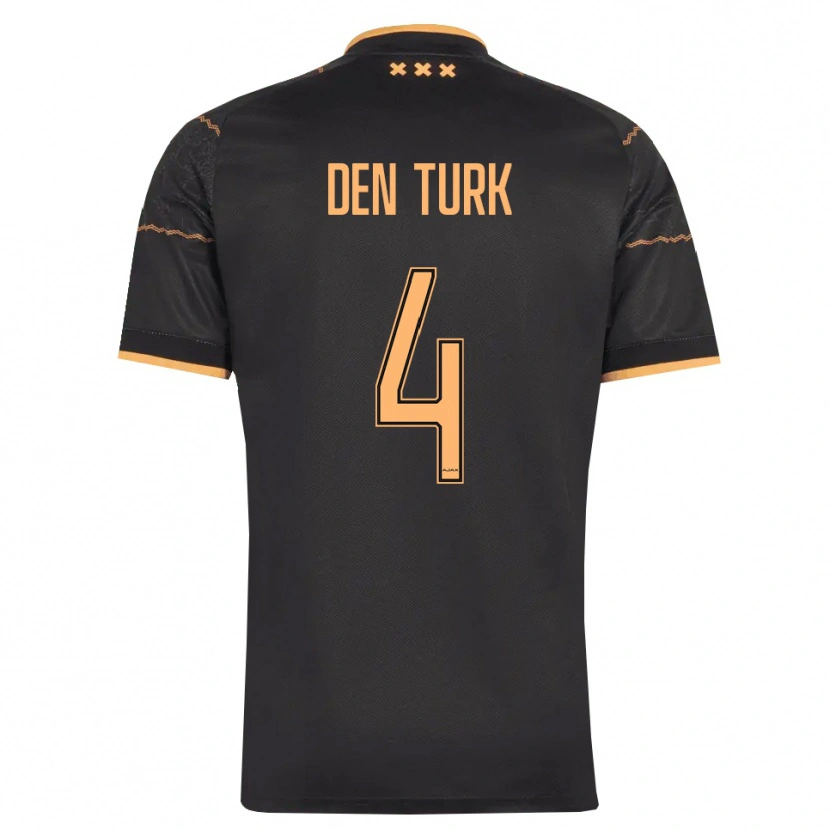 Danxen Mujer Camiseta Deau Den Turk #4 Negro Naranja 2ª Equipación 2026/27 La Camisa México