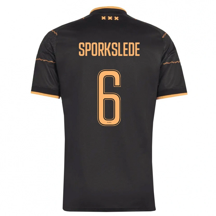 Danxen Mujer Camiseta Fabian Sporkslede #6 Negro Naranja 2ª Equipación 2026/27 La Camisa México