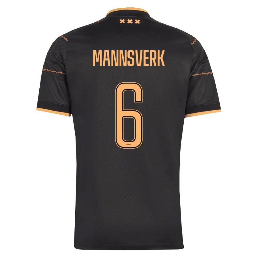 Danxen Mujer Camiseta Sivert Mannsverk #6 Negro Naranja 2ª Equipación 2026/27 La Camisa México