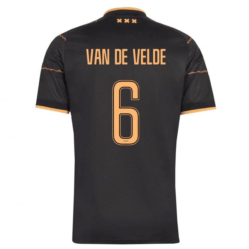 Danxen Mujer Camiseta Jonna Van De Velde #6 Negro Naranja 2ª Equipación 2026/27 La Camisa México