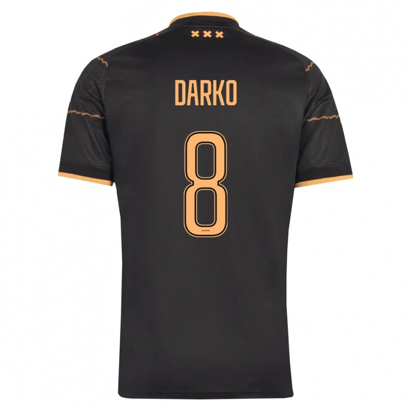Danxen Mujer Camiseta Denzel Darko #8 Negro Naranja 2ª Equipación 2026/27 La Camisa México
