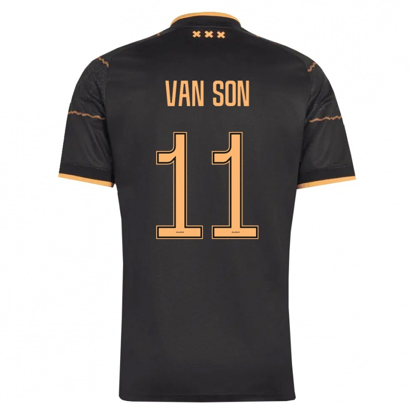 Danxen Mujer Camiseta Daniël Van Son #11 Negro Naranja 2ª Equipación 2026/27 La Camisa México