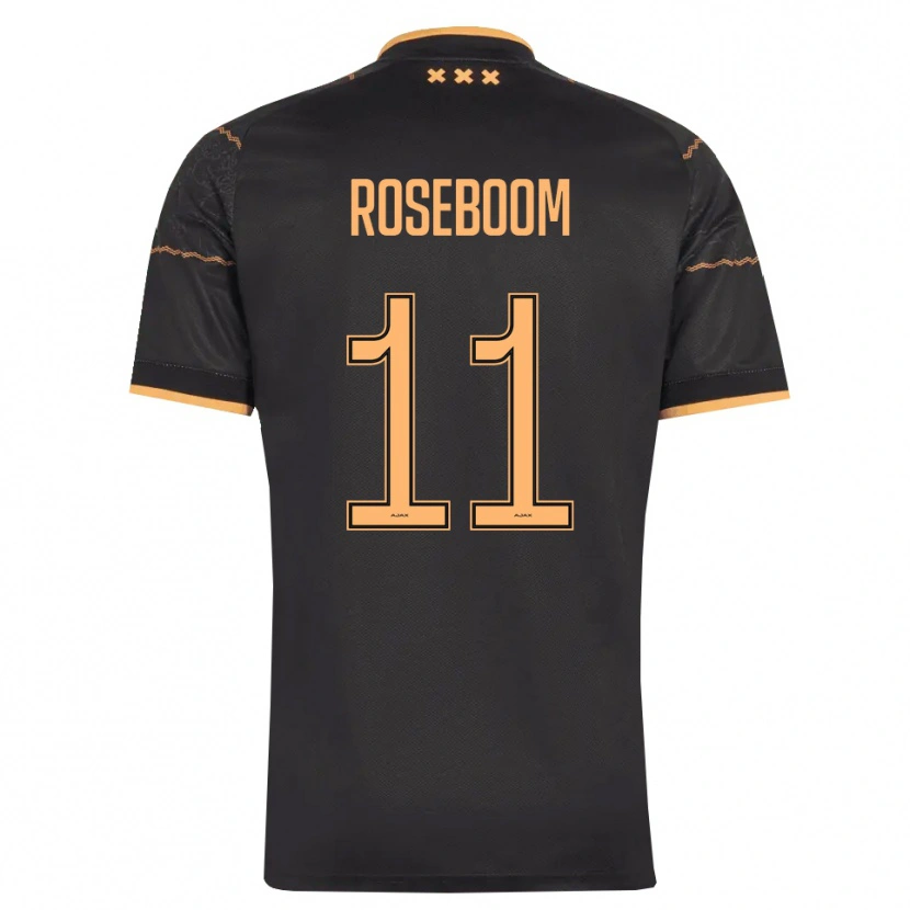 Danxen Mujer Camiseta Youri Roseboom #11 Negro Naranja 2ª Equipación 2026/27 La Camisa México