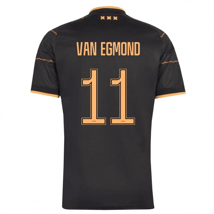 Danxen Mujer Camiseta Bo Van Egmond #11 Negro Naranja 2ª Equipación 2026/27 La Camisa México
