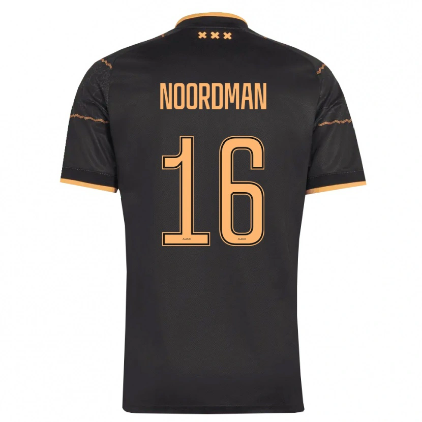 Danxen Mujer Camiseta Danique Noordman #16 Negro Naranja 2ª Equipación 2026/27 La Camisa México