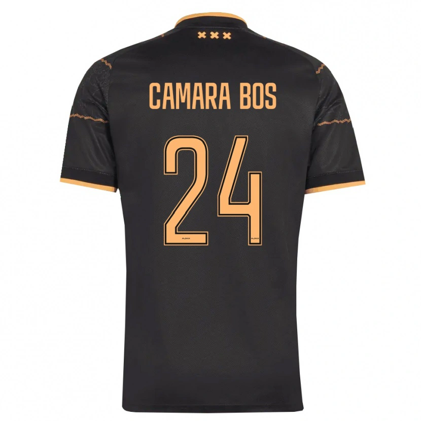 Danxen Mujer Camiseta Daniel Camara Bos #24 Negro Naranja 2ª Equipación 2026/27 La Camisa México