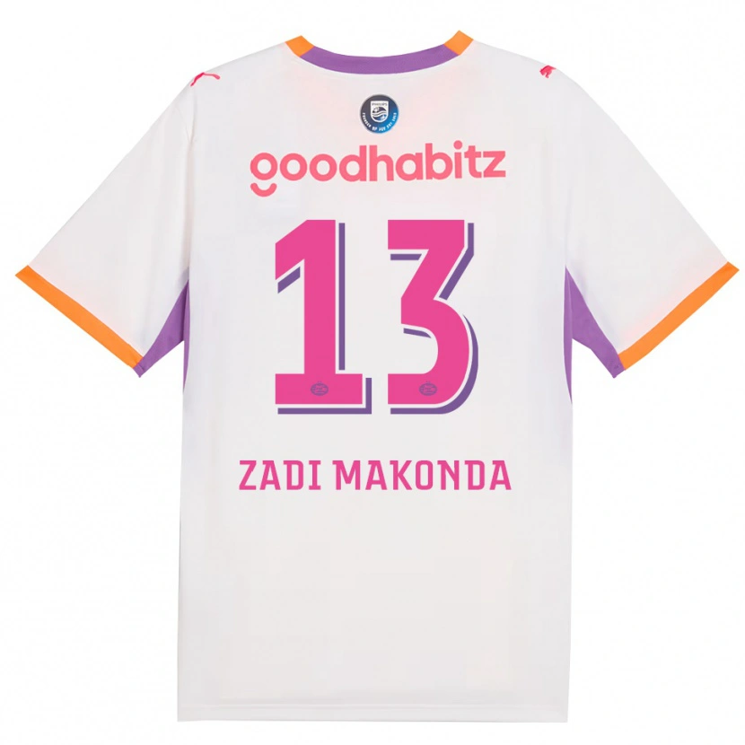 Danxen Mujer Camiseta David Zadi Makonda #13 Blanco Púrpura Naranja 2ª Equipación 2026/27 La Camisa México