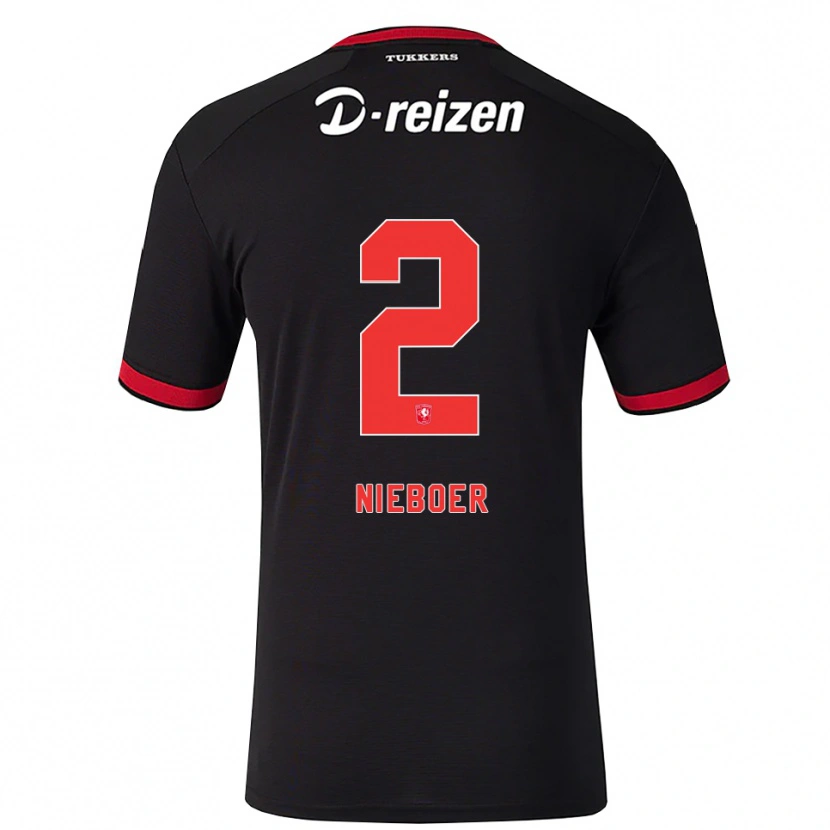 Danxen Mujer Camiseta Oliver Nieboer #2 Rojo Blanco Negro 2ª Equipación 2026/27 La Camisa México