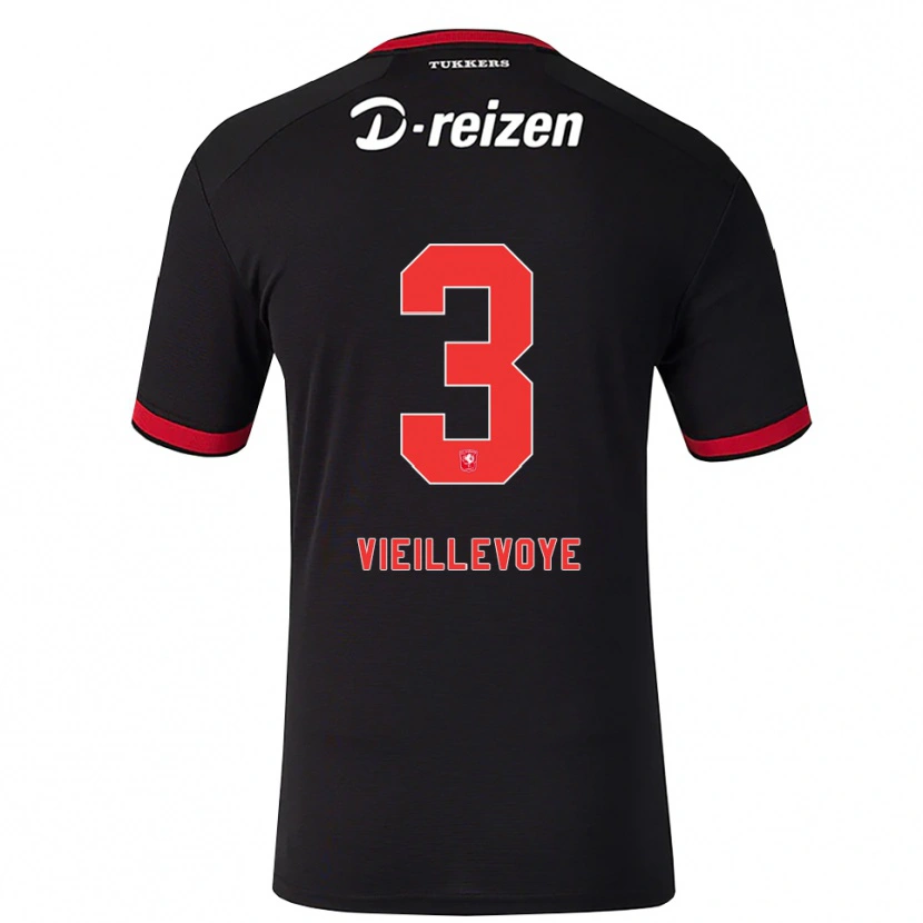 Danxen Mujer Camiseta Luka Vieillevoye #3 Rojo Blanco Negro 2ª Equipación 2026/27 La Camisa México