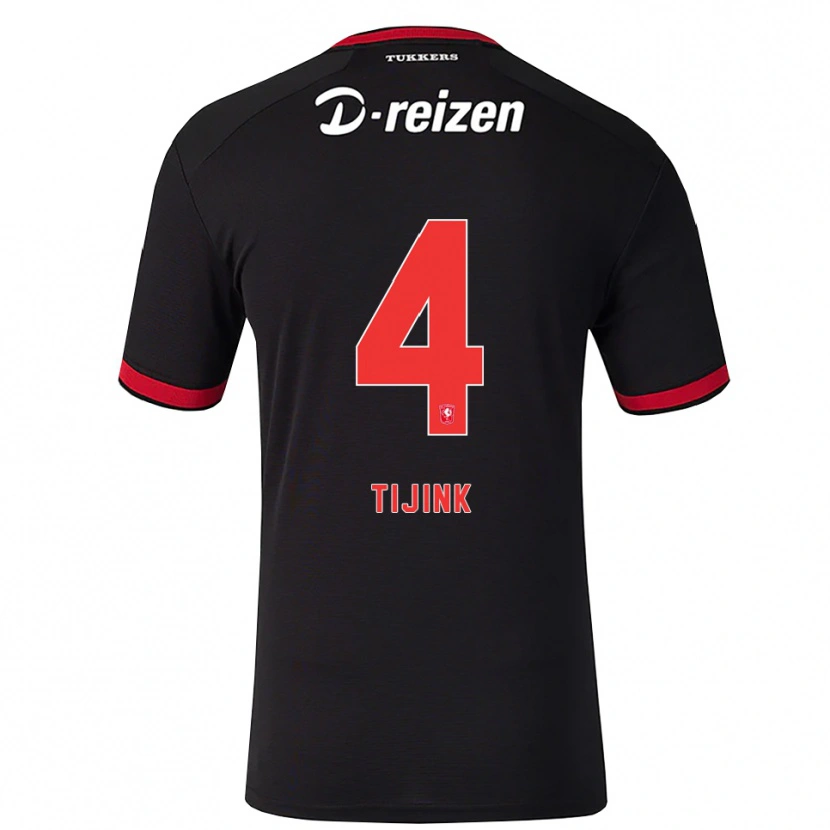 Danxen Mujer Camiseta Jop Tijink #4 Rojo Blanco Negro 2ª Equipación 2026/27 La Camisa México