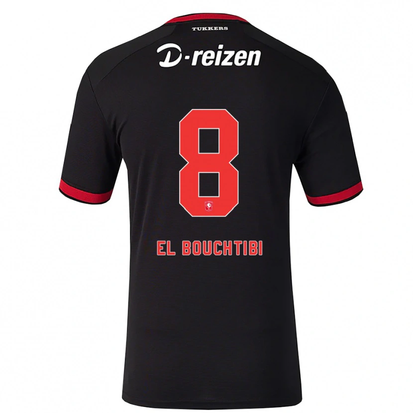 Danxen Mujer Camiseta Ilias El Bouchtibi #8 Rojo Blanco Negro 2ª Equipación 2026/27 La Camisa México