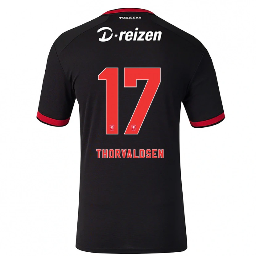 Danxen Mujer Camiseta Filip Thorvaldsen #17 Rojo Blanco Negro 2ª Equipación 2026/27 La Camisa México