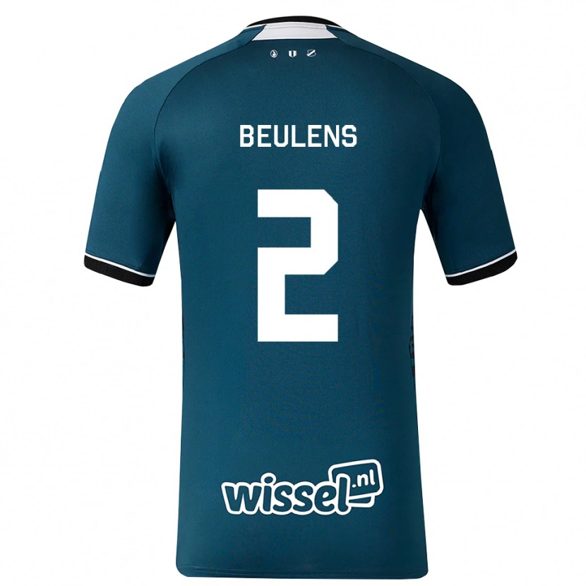 Danxen Mujer Camiseta Noël Beulens #2 Grisardodarkslategray Blanco 2ª Equipación 2026/27 La Camisa México