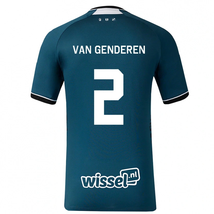 Danxen Mujer Camiseta Juliën Van Genderen #2 Grisardodarkslategray Blanco 2ª Equipación 2026/27 La Camisa México