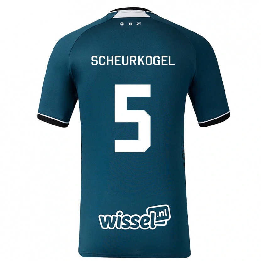 Danxen Mujer Camiseta Maurits Scheurkogel #5 Grisardodarkslategray Blanco 2ª Equipación 2026/27 La Camisa México