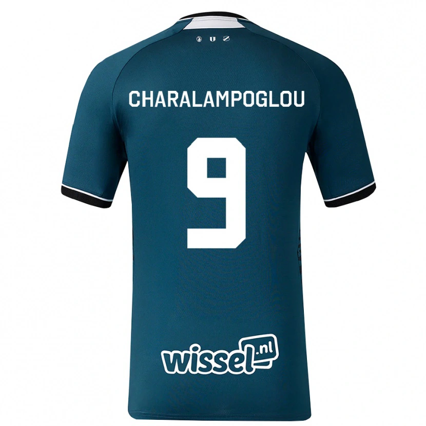 Danxen Mujer Camiseta Georgios Charalampoglou #9 Grisardodarkslategray Blanco 2ª Equipación 2026/27 La Camisa México
