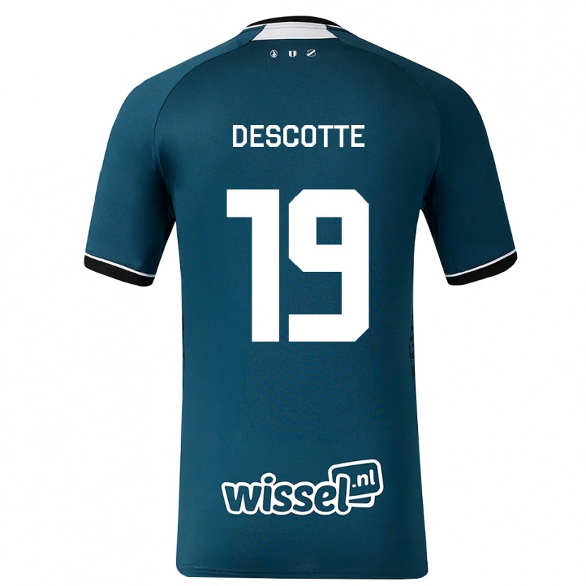 Danxen Mujer Camiseta Anthony Descotte #19 Grisardodarkslategray Blanco 2ª Equipación 2026/27 La Camisa México