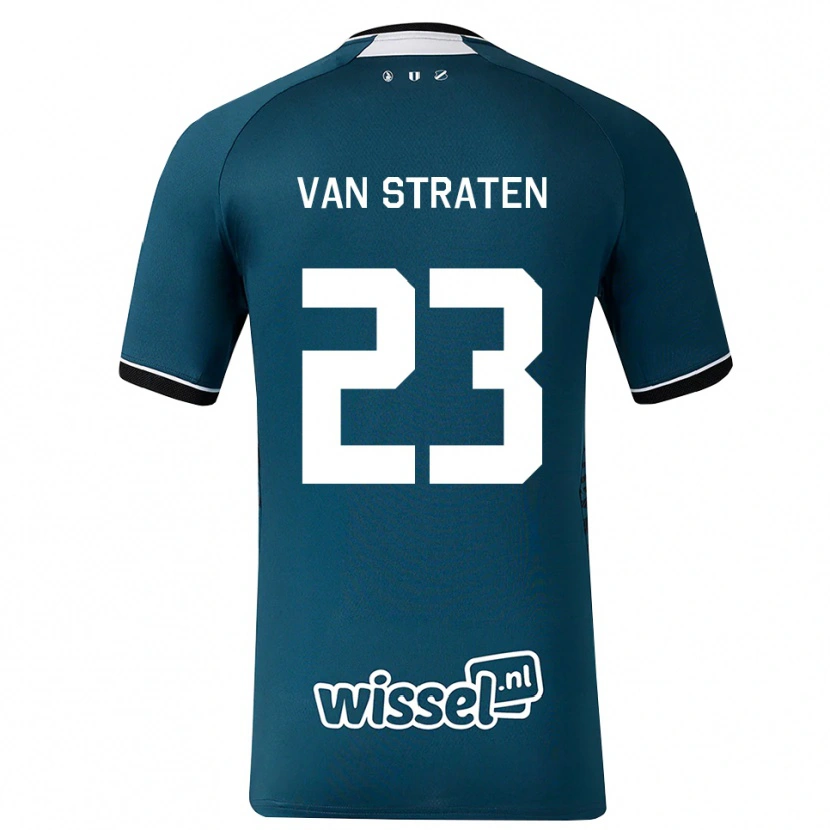 Danxen Mujer Camiseta Dieke Van Straten #23 Grisardodarkslategray Blanco 2ª Equipación 2026/27 La Camisa México