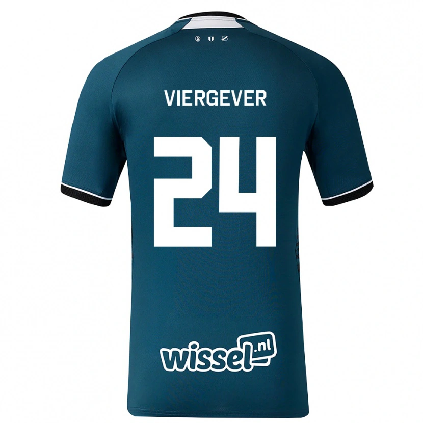 Danxen Mujer Camiseta Nick Viergever #24 Grisardodarkslategray Blanco 2ª Equipación 2026/27 La Camisa México
