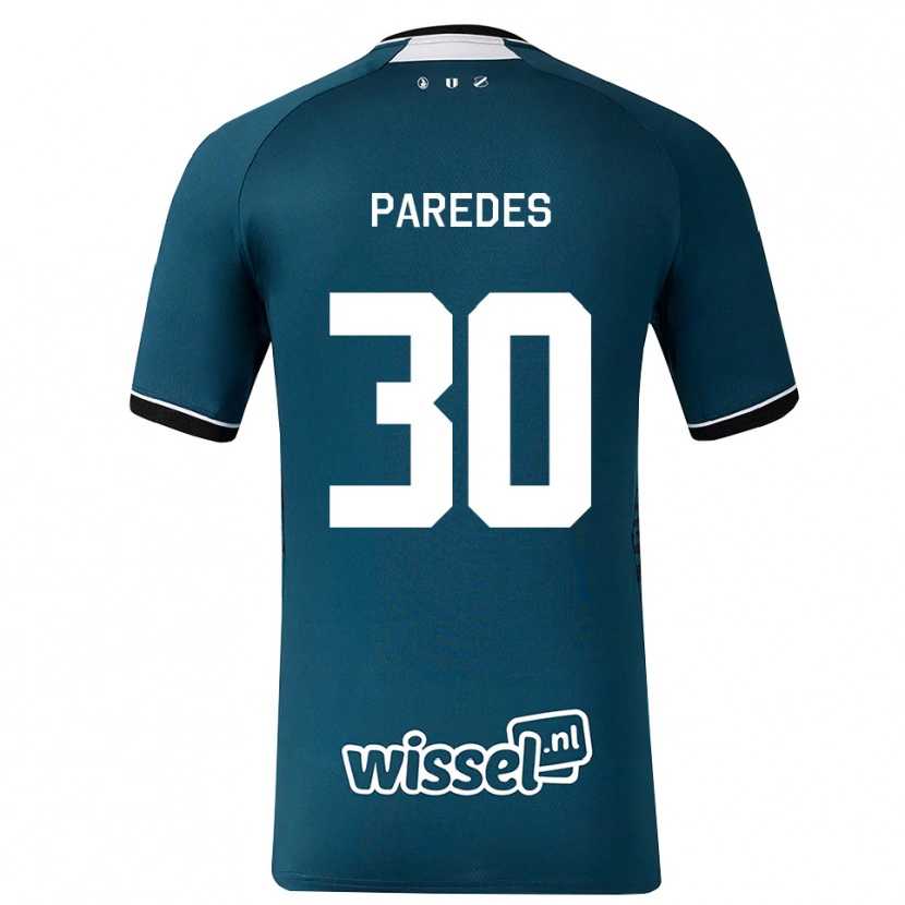 Danxen Mujer Camiseta Kevin Paredes #30 Grisardodarkslategray Blanco 2ª Equipación 2026/27 La Camisa México