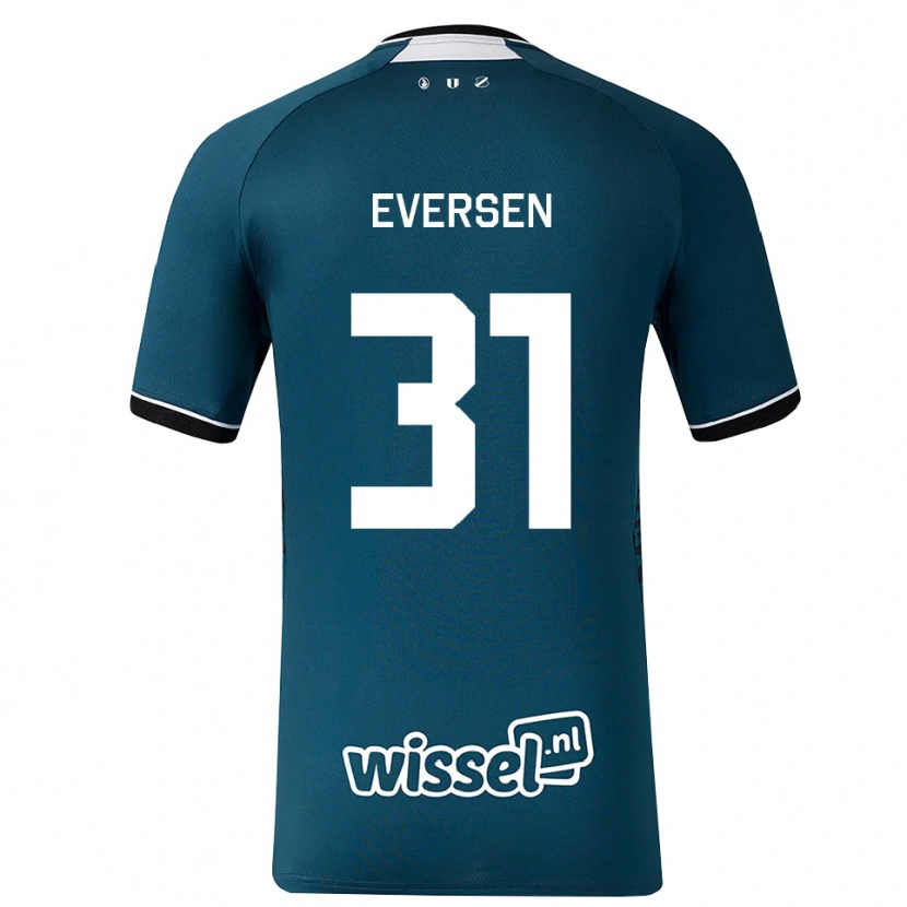 Danxen Mujer Camiseta Justin Eversen #31 Grisardodarkslategray Blanco 2ª Equipación 2026/27 La Camisa México