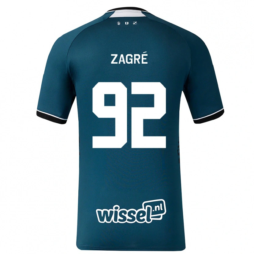 Danxen Mujer Camiseta Arthur Zagré #92 Grisardodarkslategray Blanco 2ª Equipación 2026/27 La Camisa México