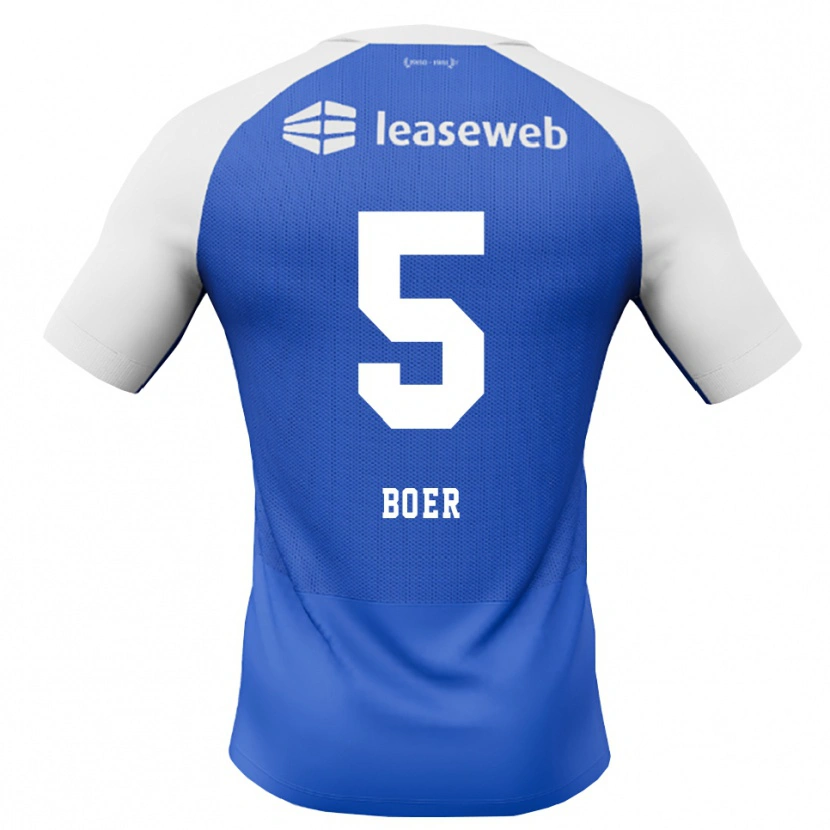 Danxen Mujer Camiseta Lars Boer #5 Azuldodger Rojo Blanco 2ª Equipación 2026/27 La Camisa México