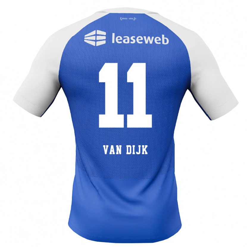 Danxen Mujer Camiseta Merijn Van Dijk #11 Azuldodger Rojo Blanco 2ª Equipación 2026/27 La Camisa México