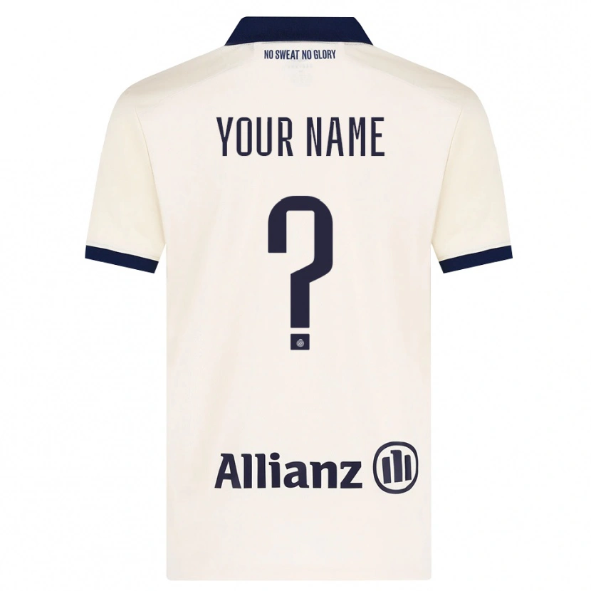 Danxen Mujer Camiseta Su Nombre #0 Beige Negro 2ª Equipación 2026/27 La Camisa México