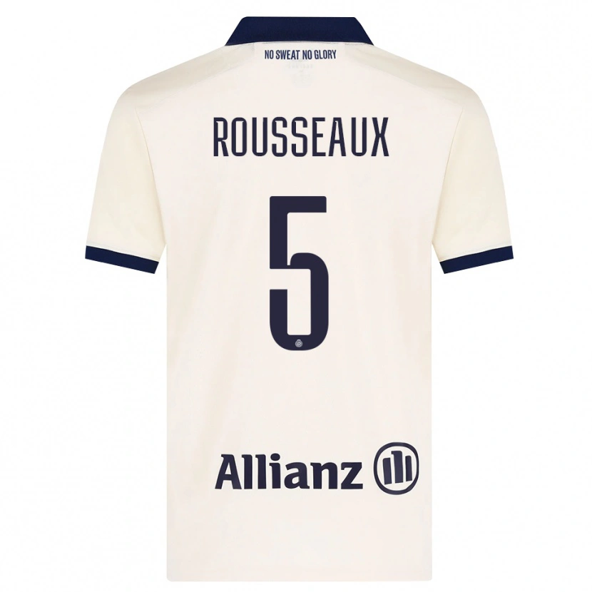 Danxen Mujer Camiseta Luca Rousseaux #5 Beige Negro 2ª Equipación 2026/27 La Camisa México