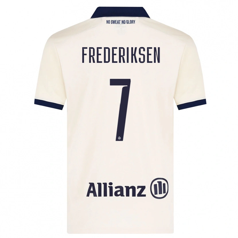 Danxen Mujer Camiseta Rebekka Frederiksen #7 Beige Negro 2ª Equipación 2026/27 La Camisa México