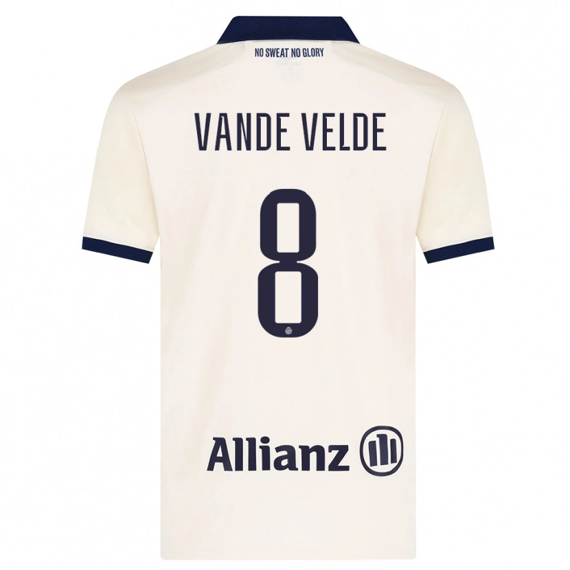 Danxen Mujer Camiseta Chloé Vande Velde #8 Beige Negro 2ª Equipación 2026/27 La Camisa México