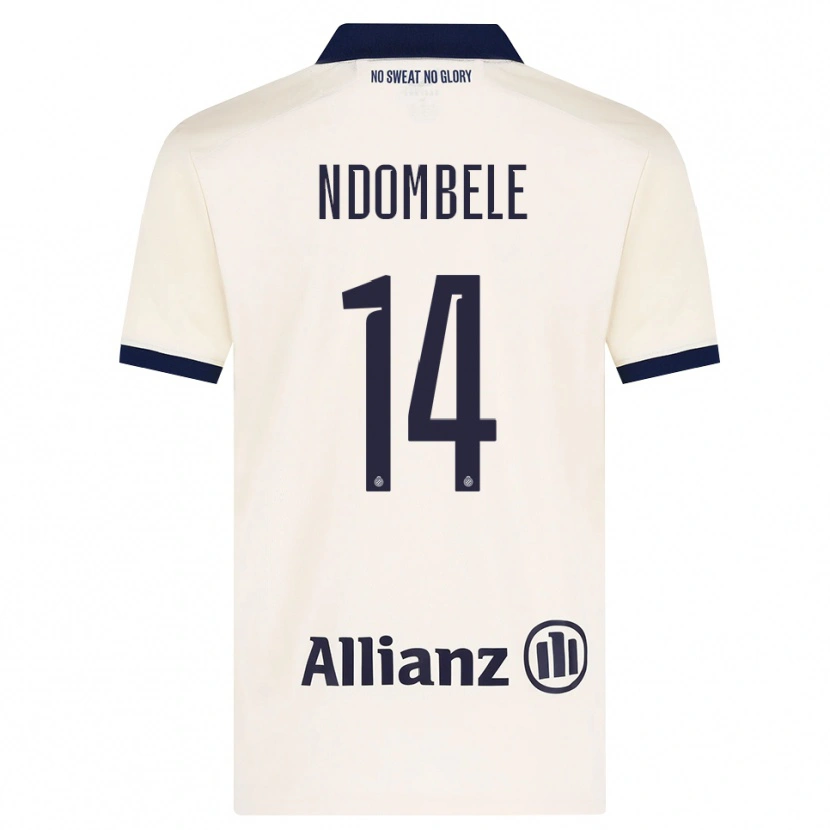 Danxen Mujer Camiseta Don Ndombele #14 Beige Negro 2ª Equipación 2026/27 La Camisa México