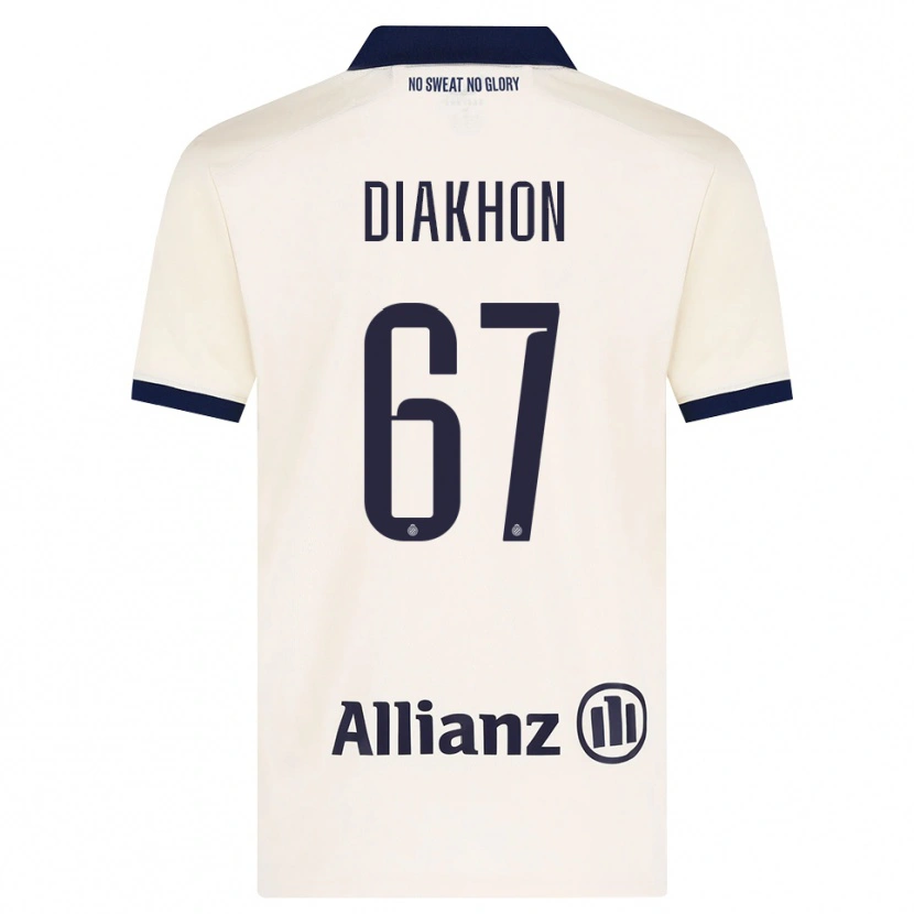Danxen Mujer Camiseta Mamadou Diakhon #67 Beige Negro 2ª Equipación 2026/27 La Camisa México