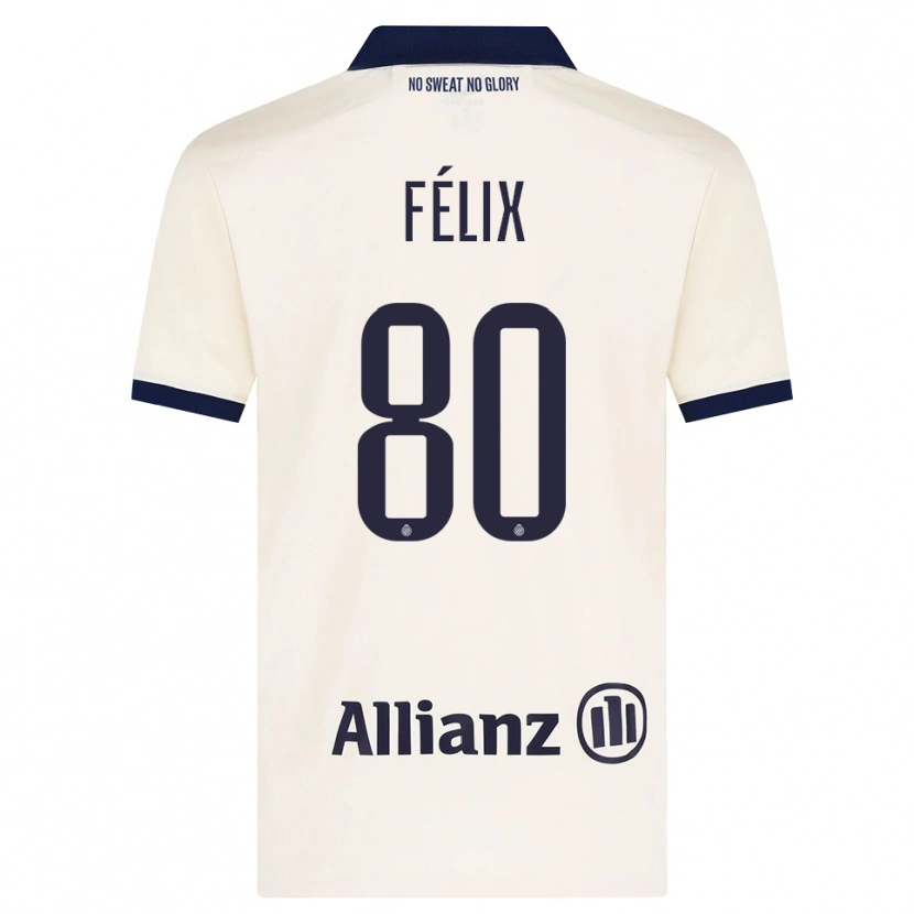 Danxen Mujer Camiseta Félix Lemaréchal #80 Beige Negro 2ª Equipación 2026/27 La Camisa México