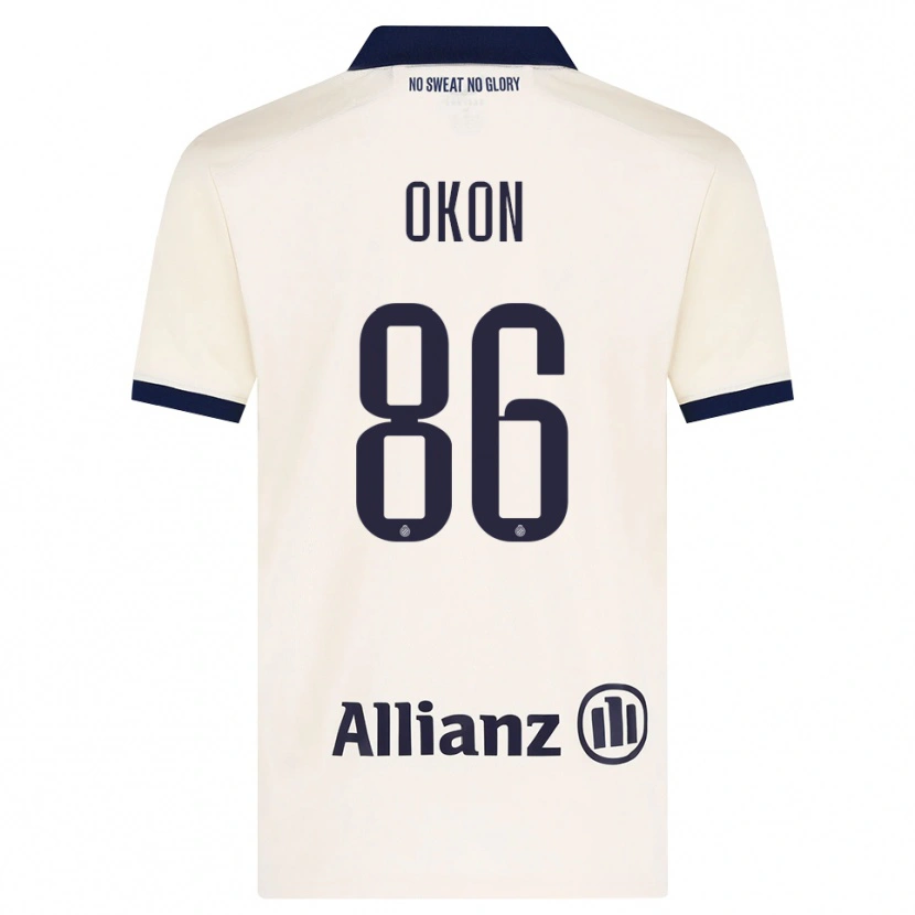 Danxen Mujer Camiseta Gianluca Okon-Engstler #86 Beige Negro 2ª Equipación 2026/27 La Camisa México