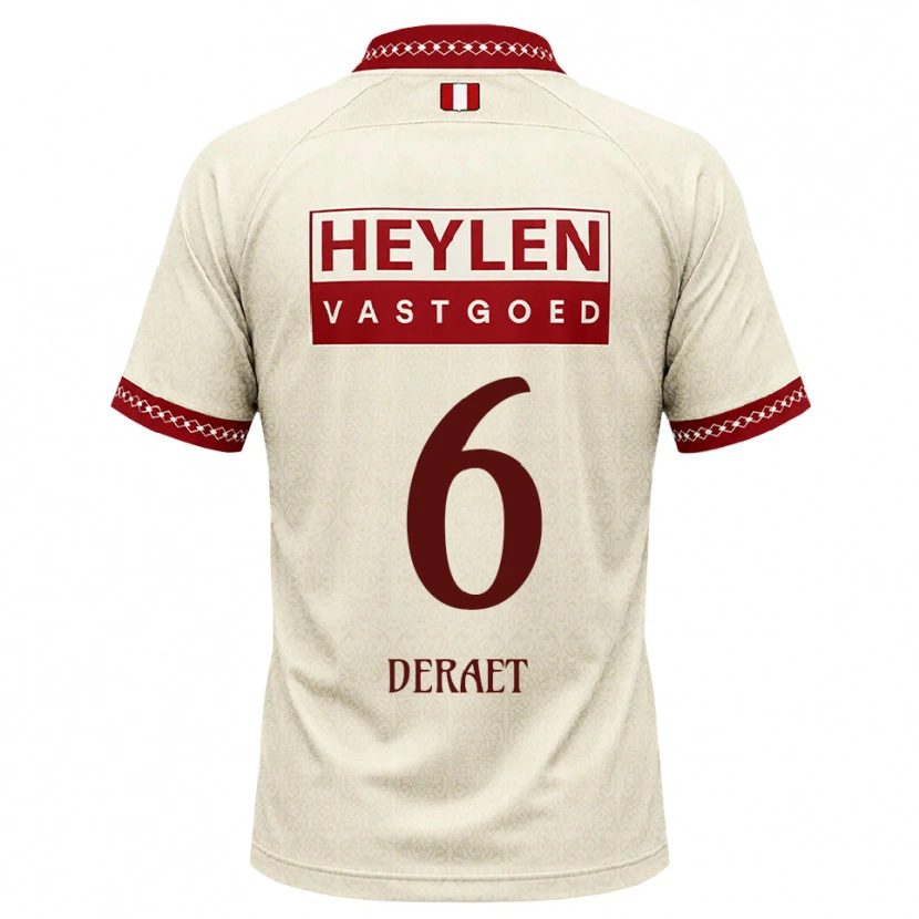 Danxen Mujer Camiseta Xavi Deraet #6 Beige Rojo 2ª Equipación 2026/27 La Camisa México