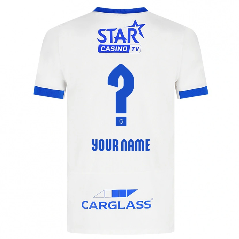 Danxen Mujer Camiseta Su Nombre #0 Blanco Azul 2ª Equipación 2026/27 La Camisa México