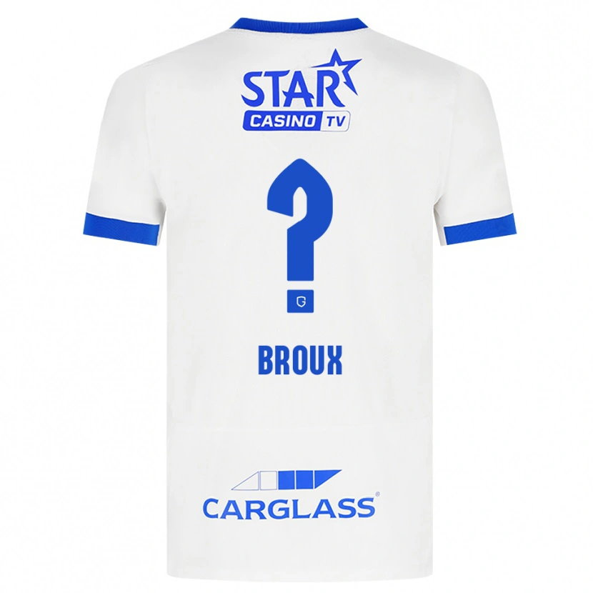 Danxen Mujer Camiseta Maxim Broux #0 Blanco Azul 2ª Equipación 2026/27 La Camisa México