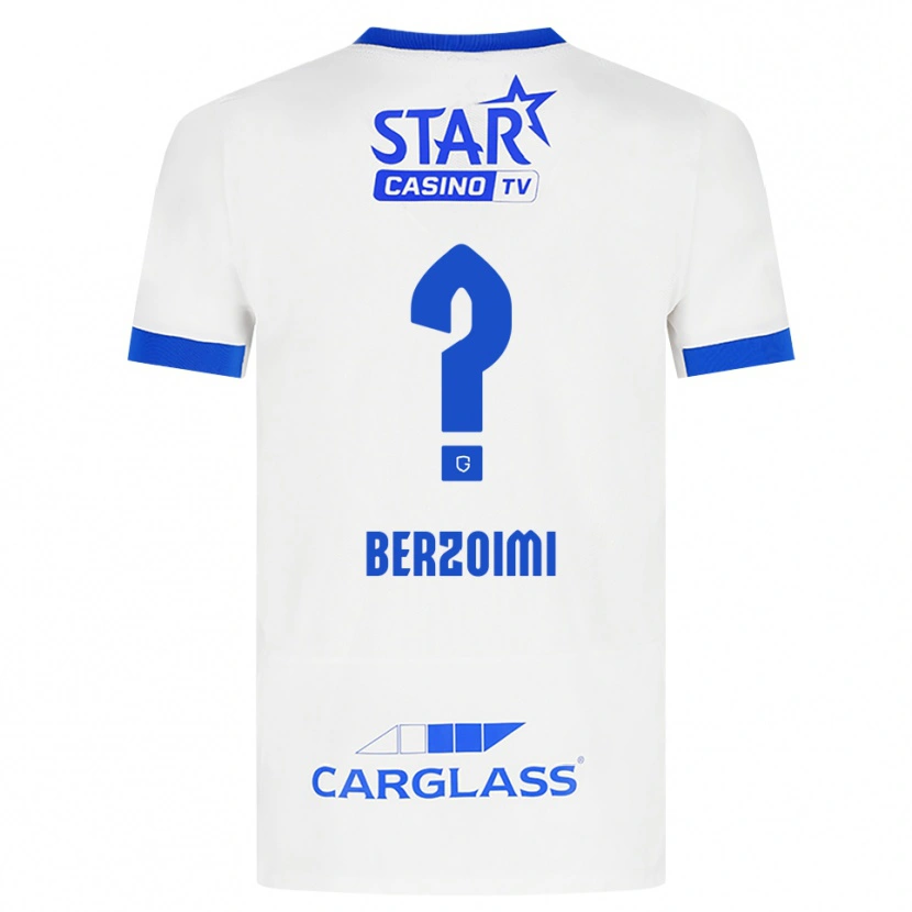 Danxen Mujer Camiseta Mohamed Berzoimi #0 Blanco Azul 2ª Equipación 2026/27 La Camisa México