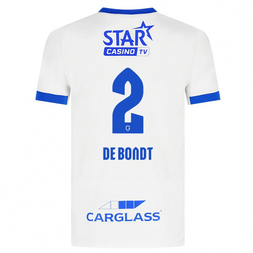 Danxen Mujer Camiseta Marith De Bondt #2 Blanco Azul 2ª Equipación 2026/27 La Camisa México