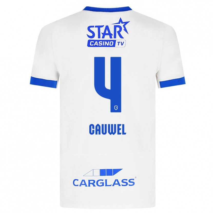 Danxen Mujer Camiseta Michiel Cauwel #4 Blanco Azul 2ª Equipación 2026/27 La Camisa México