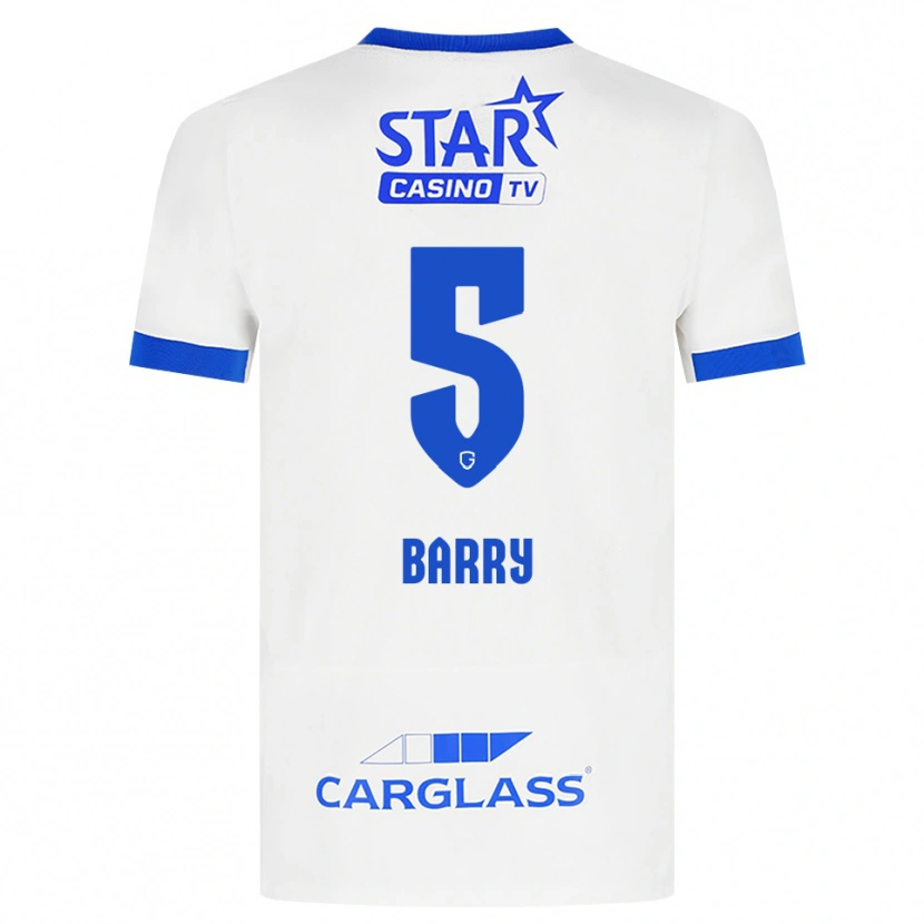 Danxen Mujer Camiseta Alpha Barry #5 Blanco Azul 2ª Equipación 2026/27 La Camisa México