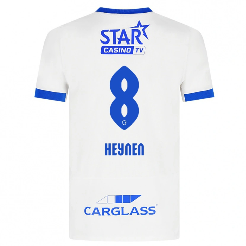 Danxen Mujer Camiseta Bryan Heynen #8 Blanco Azul 2ª Equipación 2026/27 La Camisa México