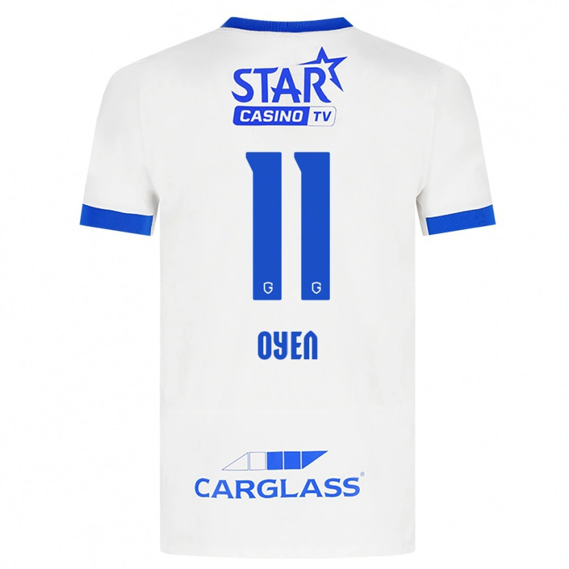 Danxen Mujer Camiseta Luca Oyen #11 Blanco Azul 2ª Equipación 2026/27 La Camisa México
