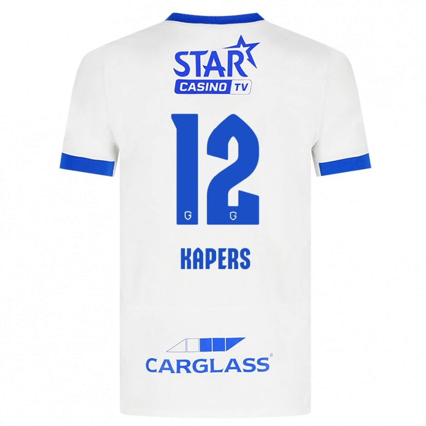 Danxen Mujer Camiseta Wout Kapers #12 Blanco Azul 2ª Equipación 2026/27 La Camisa México
