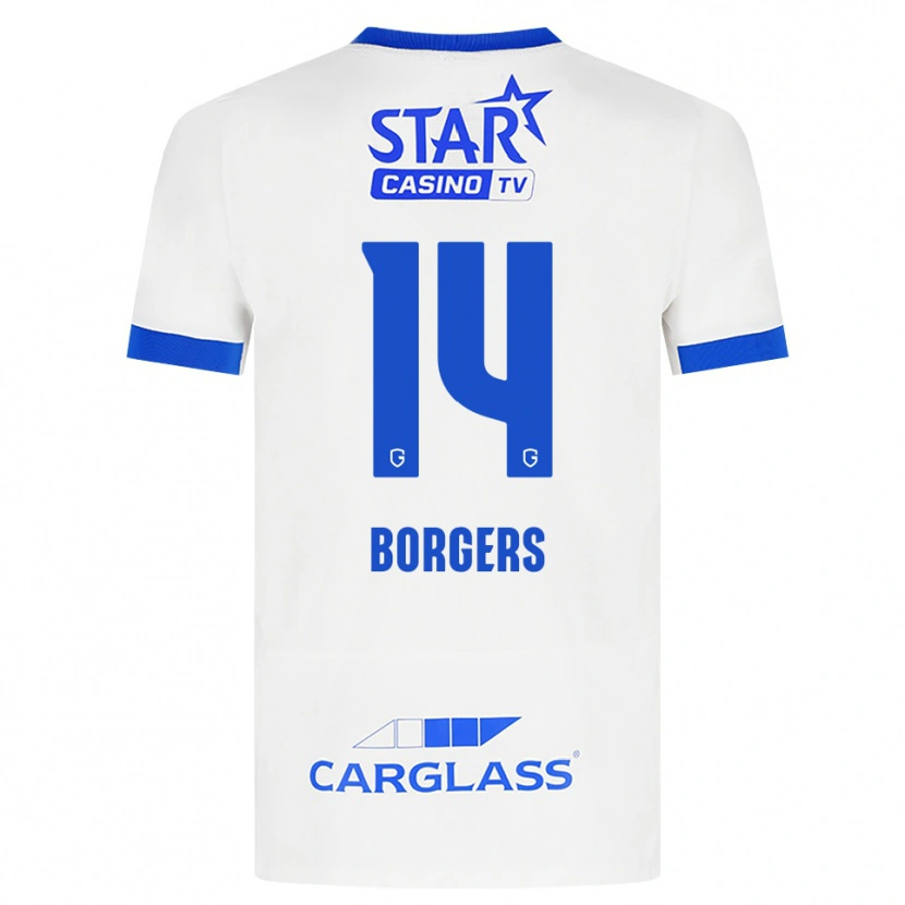 Danxen Mujer Camiseta Lander Borgers #14 Blanco Azul 2ª Equipación 2026/27 La Camisa México